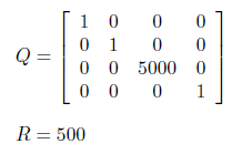 Q=[1,1,5000,1]diag, R=500